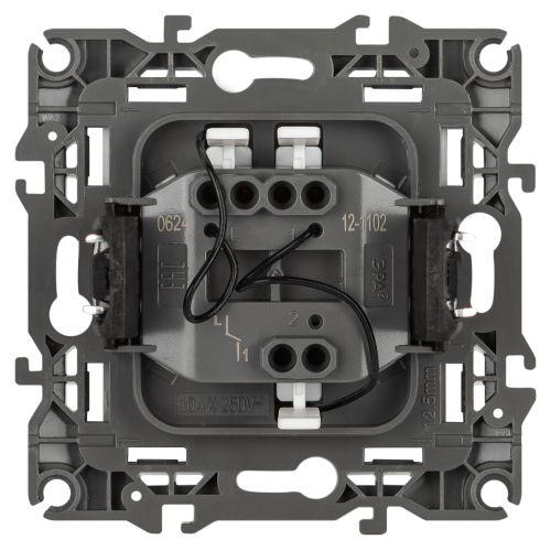  Выключатель 1-кл. Эра12 12-1102-16 10А IP20 250В 10AX с подсветкой механизм титан ЭРА Б0065718 фото в каталоге от BTSprom.by