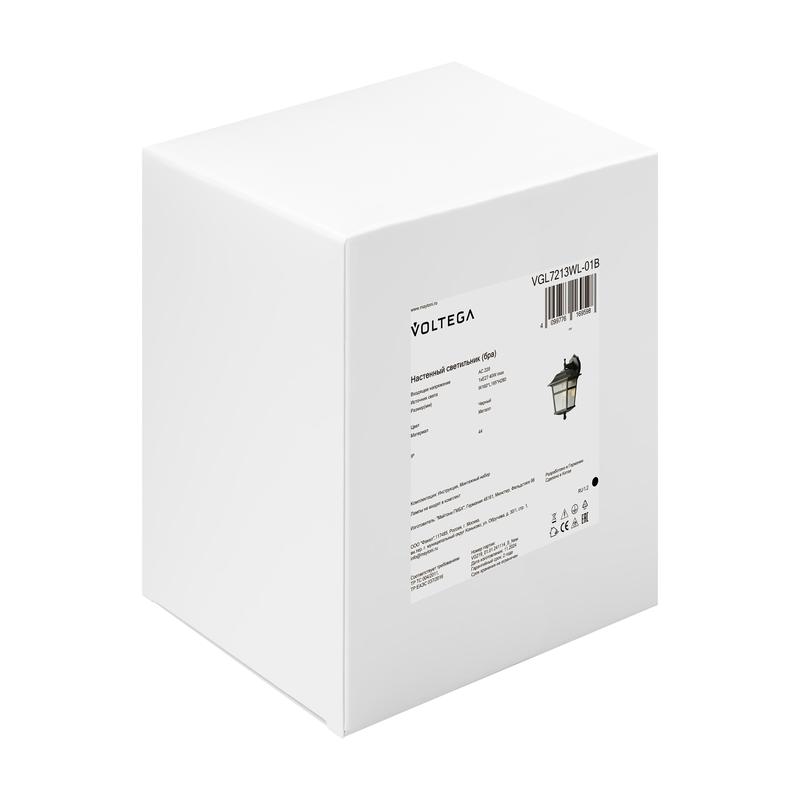  Светильник Noon 1х40Вт E27 IP44 бра настен. Voltega VGL7213WL-01B фото в каталоге от BTSprom.by