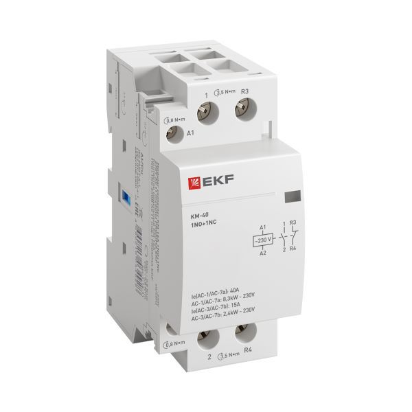 контактор модульный км 40а nо+nc (2 мод.) ekf km-2-40-11 от BTSprom.by