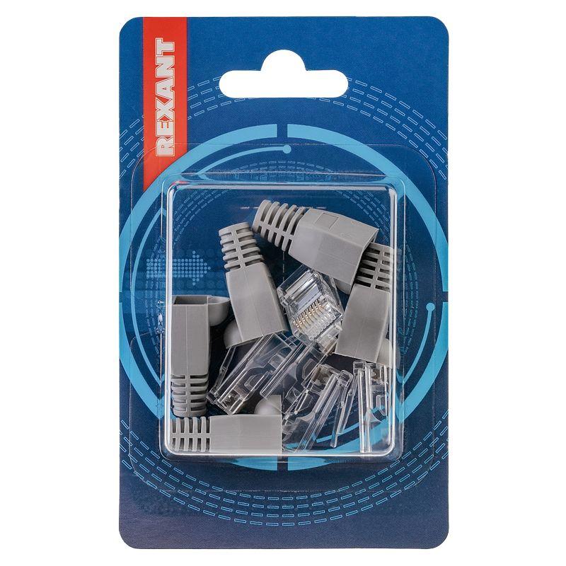  Набор разъемов сетевых №1 (5 разъемов UTP; 5 колпачков) (уп.5шт) Rexant 06-0071-A5 фото в каталоге от BTSprom.by