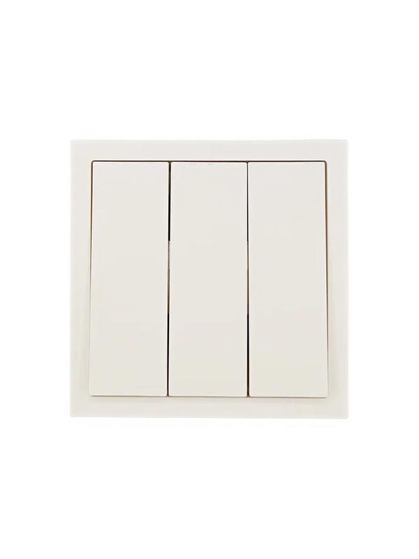  Выключатель 3-кл. СП ZIMA IP20 10А безвинт. зажим слон. кость LEZARD 704-9088-109QC фото в каталоге от BTSprom.by