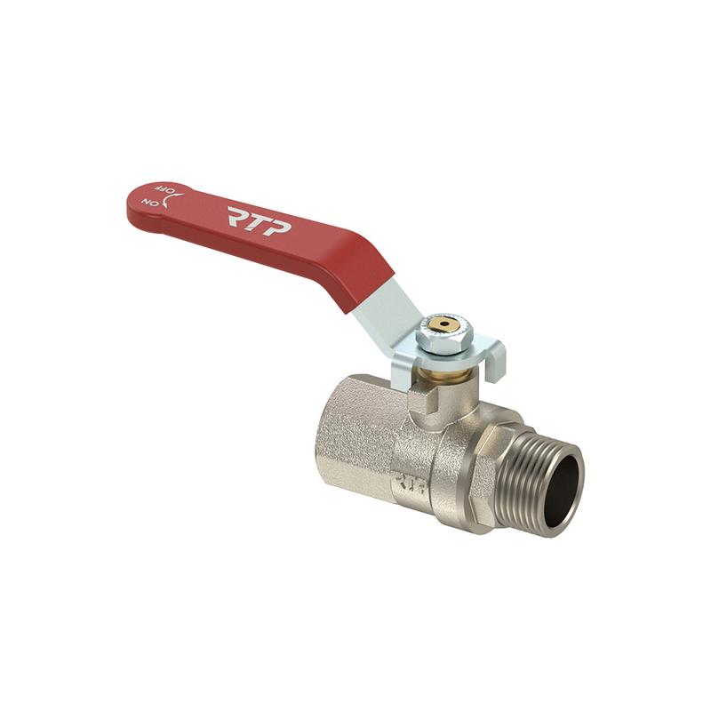 кран шаровой ручка рычаг латунь внутр./наружн. резьба 1 1/2дюйм pn25 никель rtp 34653 от BTSprom.by