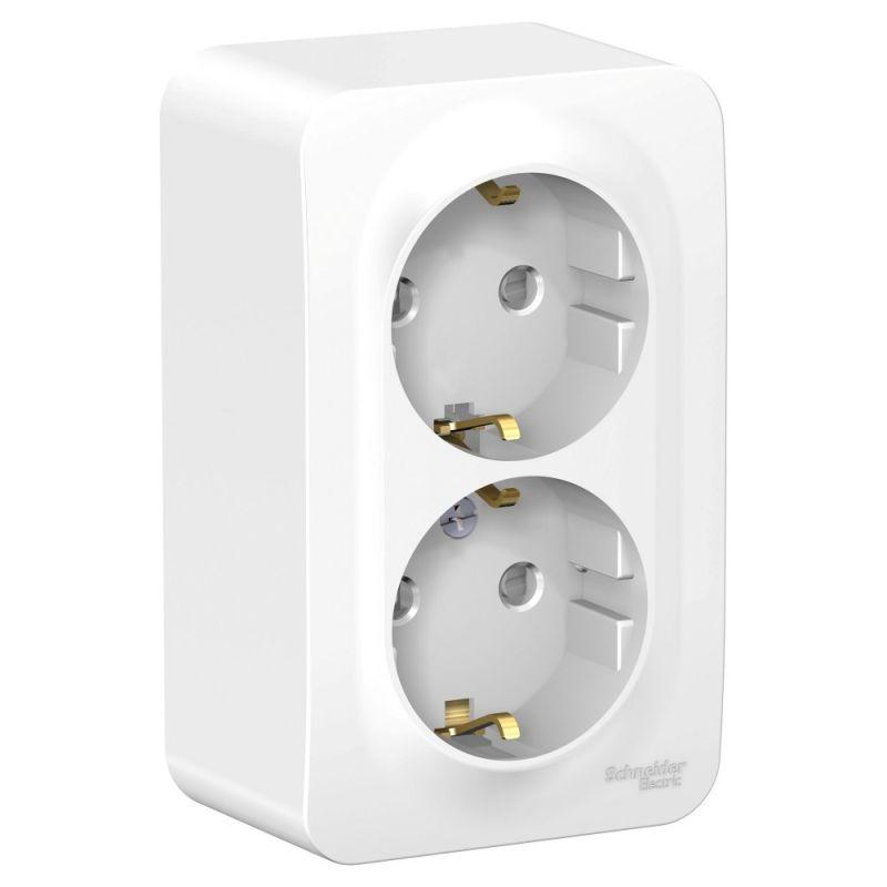 розетка 2-м оп blanca 16а ip20 250в с заземл. защ. шторки с изолир. пластиной бел. se blnra011211 от BTSprom.by