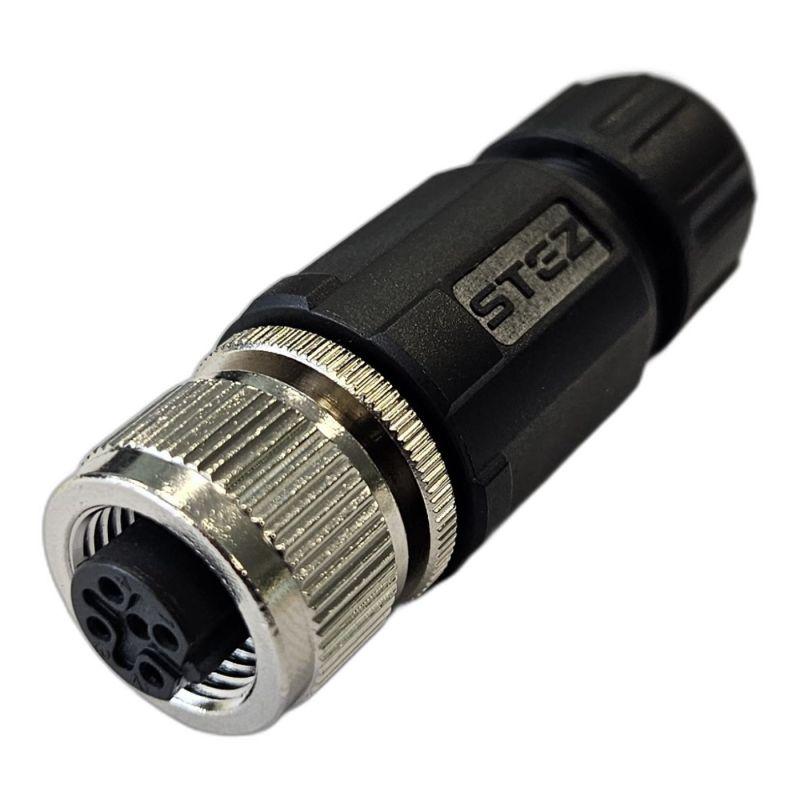 разъем м12 5b гнездовой пайка пластик. прямой резьба pg7 каб. часть сцм120021-05b стэз 185200159 от BTSprom.by