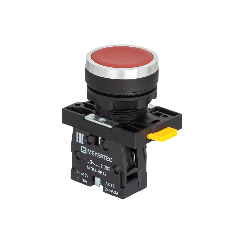 кнопка плоская mtb2-eaz124 1nс ip54 пластик красн. овен 139405 от BTSprom.by