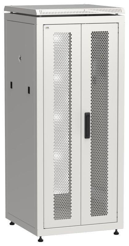 шкаф сетевой linea n 19дюйм 28u 600х600мм передн. перфорир. распашная двустворчат. задн. перфорир. сер. itk ln35-28u66-2pp от BTSprom.by