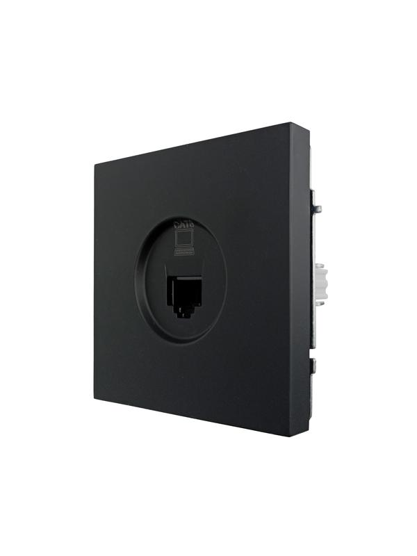  Розетка компьютерная 1-мест. СП ZIMA IP20 черн. бархат LEZARD 704-4288-140 фото в каталоге от BTSprom.by