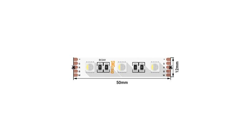 лента светодиодная стандарт 5050 60led/м 19.2вт/м rgb + тепл. бел. 24в ip20 (уп.5м) swg standard 00-00018658 от BTSprom.by