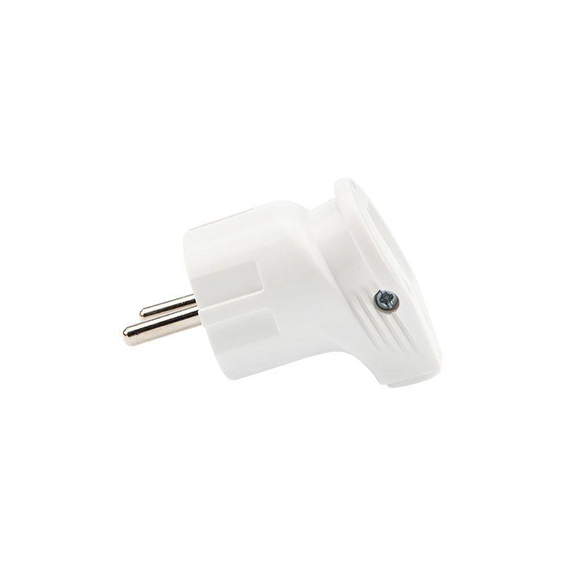  Вилка Евро угловая 16А с заземл. бел. Rexant 16-0728 фото в каталоге от BTSprom.by