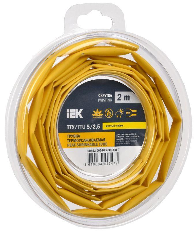 трубка термоусадочная тту нг-ls 5/2.5 желт. (уп.2м) iek udr12-005-d25-002-k05-t от BTSprom.by