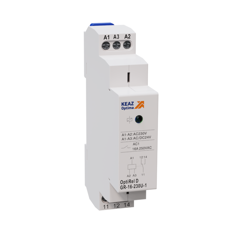 реле промежуточное optirel d gr-16-024u-1 модульное 16а 24в ac/dc 1со кэаз 332035 от BTSprom.by