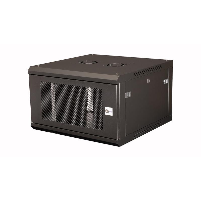 шкаф телекоммуникационный настен. 19дюйм 6u 368х600х600мм дверь перфорация черн. datarex dr-651101 от BTSprom.by