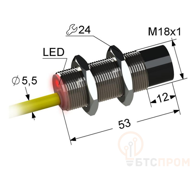 Выключатель бесконтактный PS2-18M53-12N21-K (ВБ2.18М.53.8.2.1.К) МЕГА-К A8010-80087309 фото в каталоге от BTSprom.by  Выключатель бесконтактный PS2-18M53-12N21-K (ВБ2.18М.53.8.2.1.К) МЕГА-К A8010-80087309 фото в каталоге от BTSprom.by