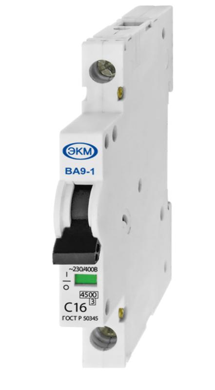 выключатель автоматический ва-9-1 c6 4.5ка ультратонкий корпус 9мм меандр a8302-19910550 от BTSprom.by