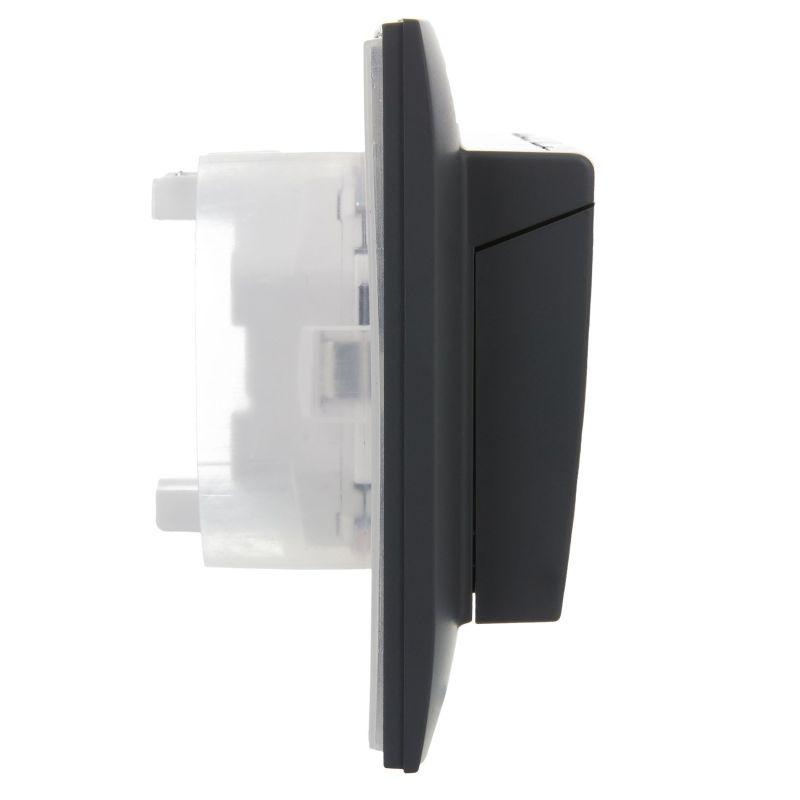  Розетка 2-м SKANDY 16А IP44 с крышкой в сборе SK-R12G графит IEK SK-R26-16-44-K53-F фото в каталоге от BTSprom.by