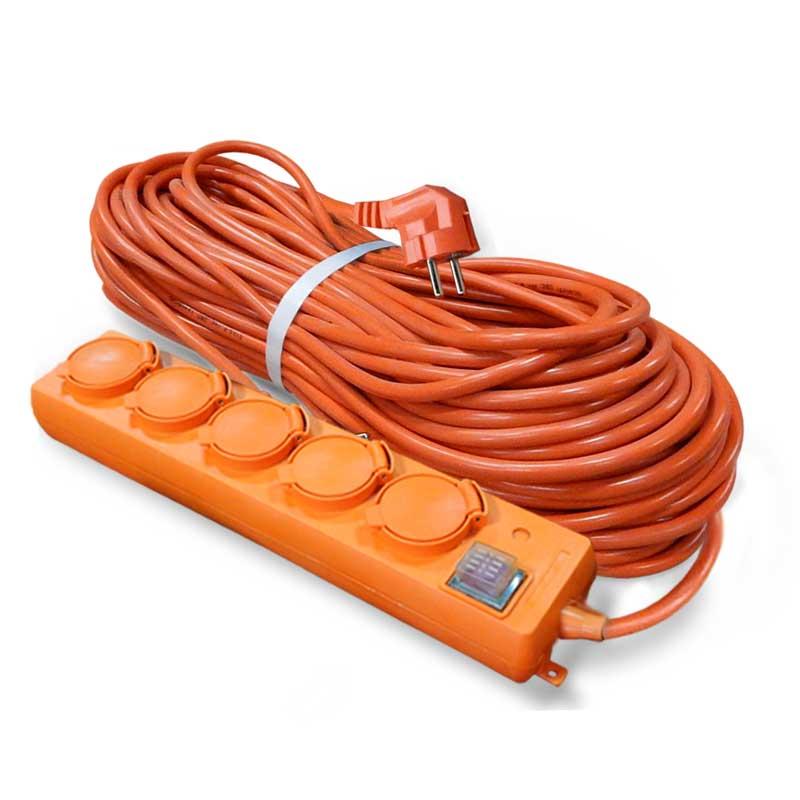 удлинитель 5х20м 16а ip44 у10-026 пвс 3х1 с выкл. с индикатором сети с защ. крышкой universal 9633923 от BTSprom.by