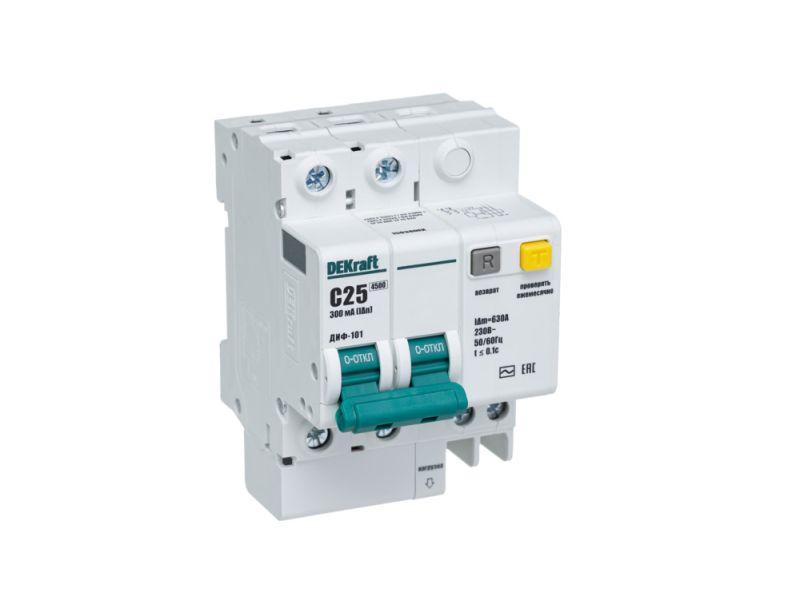 выключатель автоматический дифференциального тока 2п c 25а 300ма тип ac 4.5ка диф-101 dekraft 15038dek от BTSprom.by выключатель автоматический дифференциального тока 2п c 25а 300ма тип ac 4.5ка диф-101 dekraft 15038dek от BTSprom.by