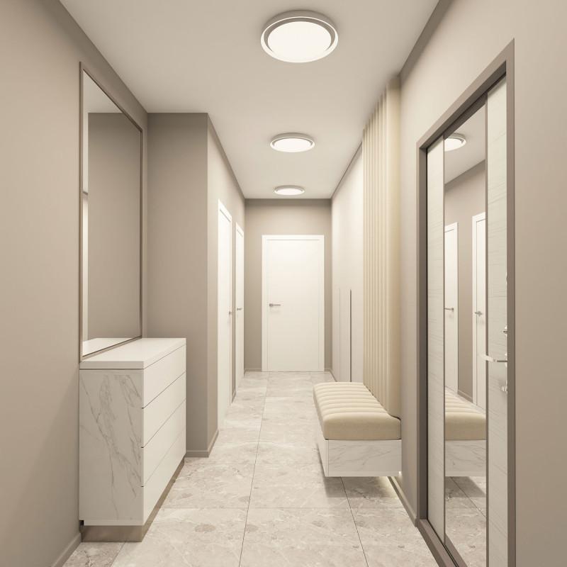  Светильник 40Вт 3000К-6500К IP20 накладной со встроен. светодиодом управление пульт Д/У (в комплекте) и Wi-Fi 2.4Ггц эко система Smart Life Яндекс Алиса метал. полимер бел. DENKIRS 780290 фото в каталоге от BTSprom.by