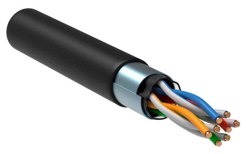 кабель витая пара f/utp кат.5e 4х2х24awg solid cu ldpe outdoor черн. (м) generica bc3-c5e04-339-305-g от BTSprom.by