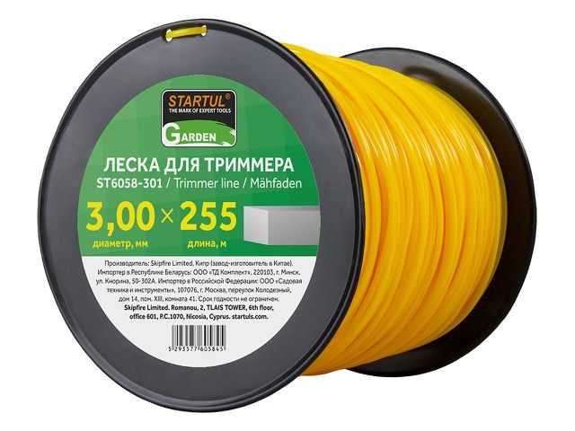 леска ф 3.0 мм х 255 м квадратн. сеч. startul garden st6058-301 от BTSprom.by