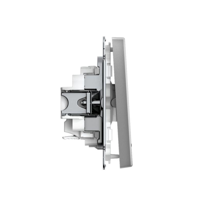  Выключатель 1-кл. ArtGallery 10AX с подсветкой быстрозажим. клем. механизм сталь SE GAL000913S фото в каталоге от BTSprom.by