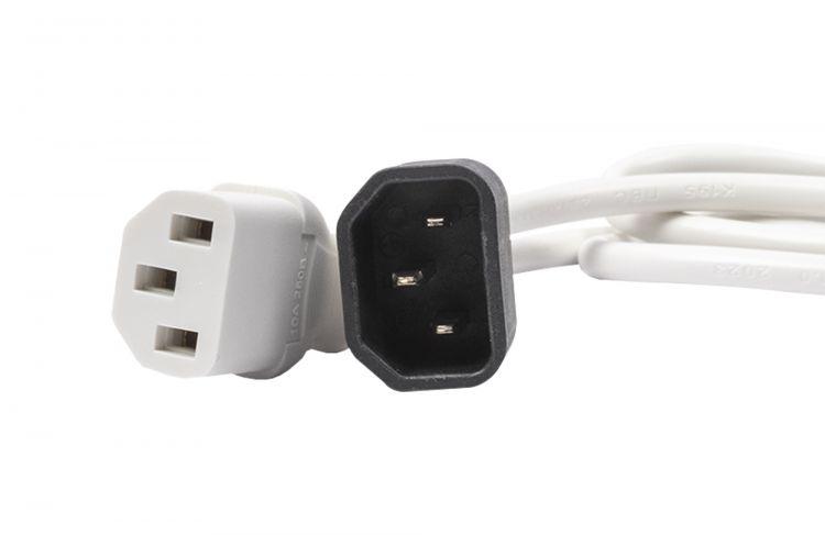 кабель питания пвс-ап 3х1.0 c13 - c14 220/250в 10а 1.8м бел. filum fl-pc-c13/c14-c1-1.8-wh от BTSprom.by