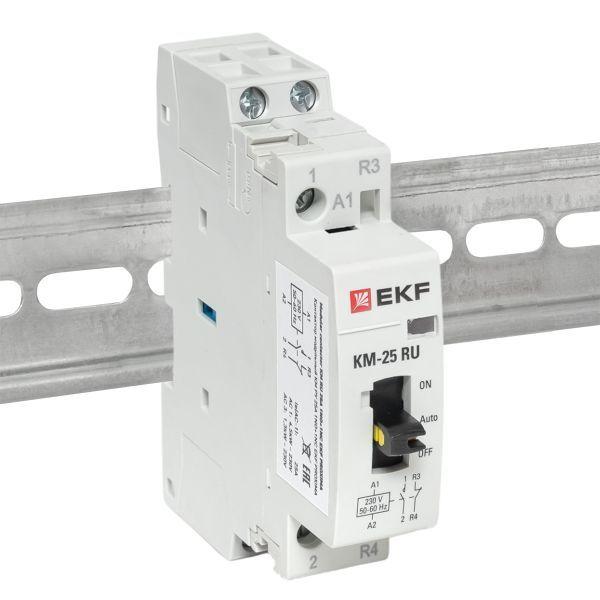  Контактор модульный КМ РУ 25А 1NO+1NC (1 мод.) PROxima EKF km-1m-25-11 фото в каталоге от BTSprom.by