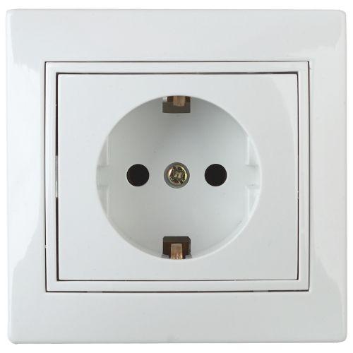 розетка 1-м сп plano 1-202-01 16а ip20 250в 2p+e schuko бел. intro б0053874 от BTSprom.by