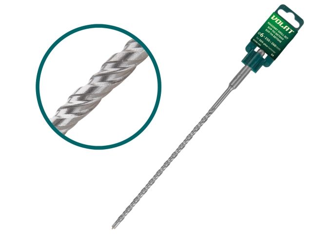 6х210х260 мм бур (сверло) sds-plus s4 волат (бур по бетону) 82106-260 от BTSprom.by