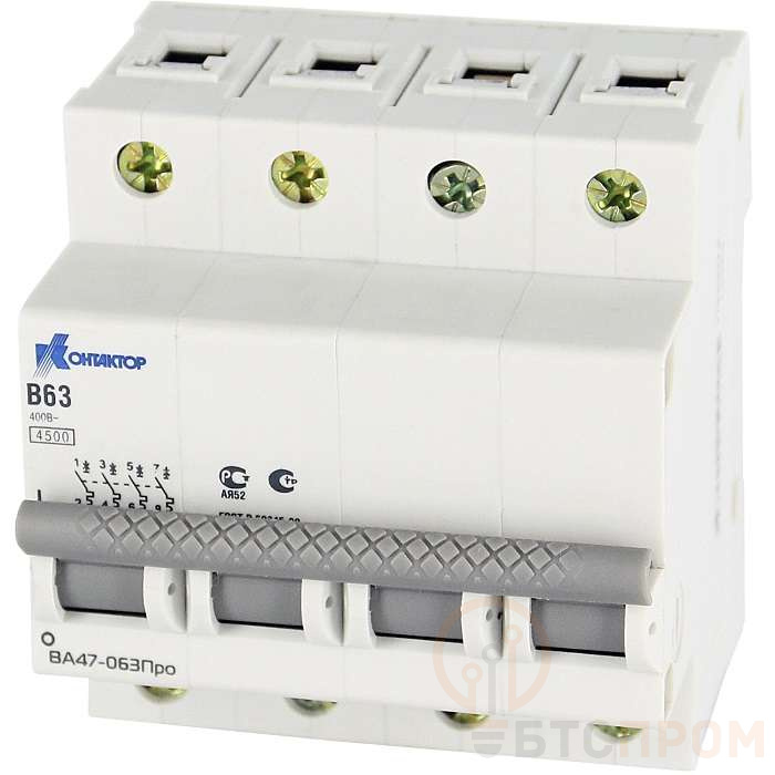 Выключатель автоматический модульный 4п C 4А 4.5кА ВА47-063 Контактор 7000163 фото в каталоге от BTSprom.by  Выключатель автоматический модульный 4п C 4А 4.5кА ВА47-063 Контактор 7000163 фото в каталоге от BTSprom.by