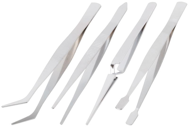  Набор пинцетов 4шт нержав. FIT 67445 фото в каталоге от BTSprom.by