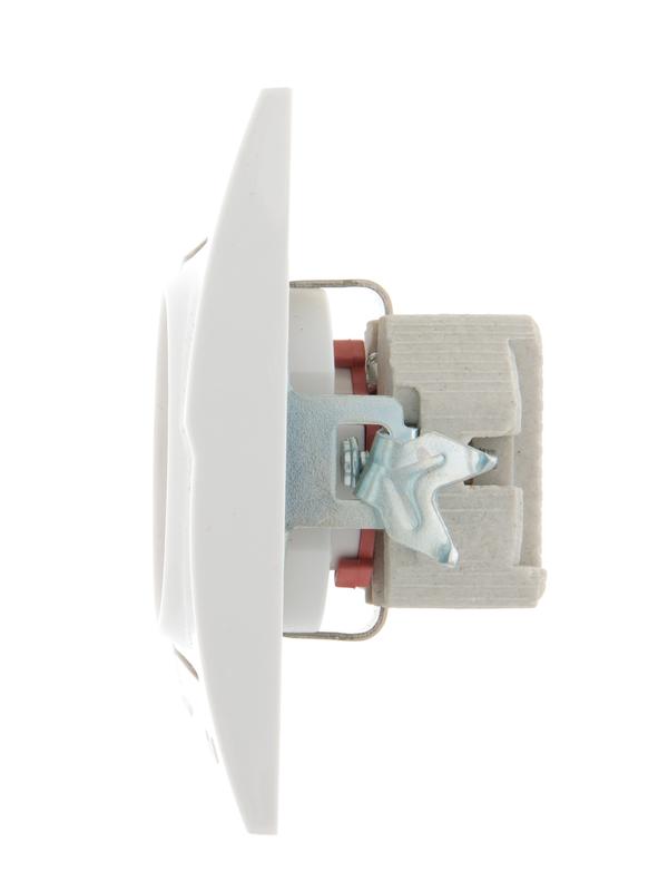  Розетка 1-м СП Deriy 16А IP20 с заземл. защ. шторки керамика бел./бел. LEZARD 702-0202-124 фото в каталоге от BTSprom.by