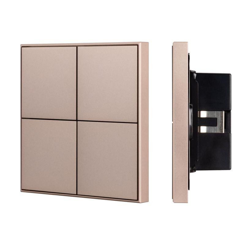 панель кнопочная knx-304-23-in champagne (bus frame) (ip20 металл) intelligent arlight 039669 от BTSprom.by