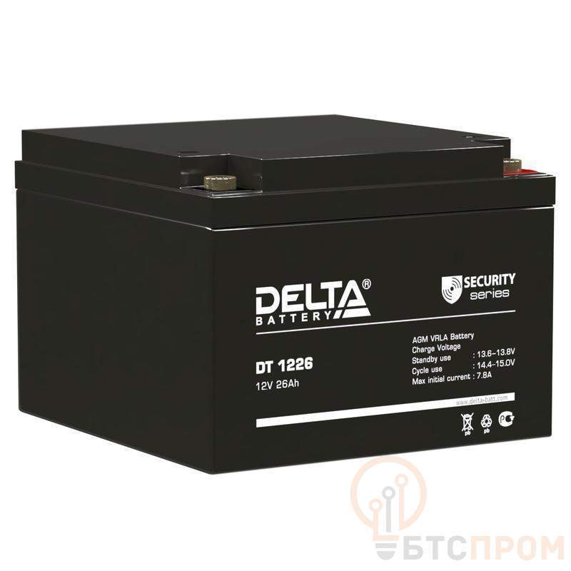  Аккумулятор ОПС 12В 26А.ч Delta DT 1226 фото в каталоге от BTSprom.by