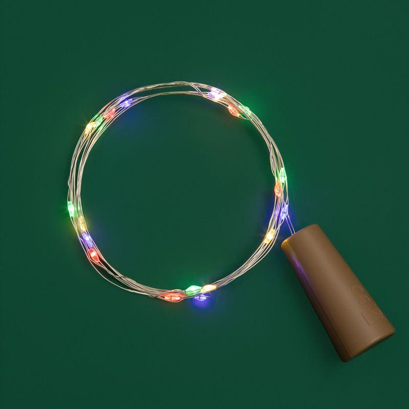  Гирлянда светодиодная "Роса" 2м 20LED мультиколор 0.1Вт IP20 с пробкой элементы питания 3хLR44 (в компл.) Neon-Night 302-029 фото в каталоге от BTSprom.by