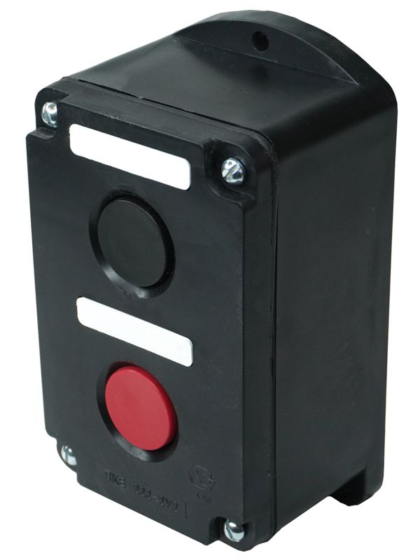 пост кнопочный пке 222-2 у2 10а 660в 2 элемента черн. и красн. цилиндр накладной ip54 пост управления электротехник et519076 от BTSprom.by