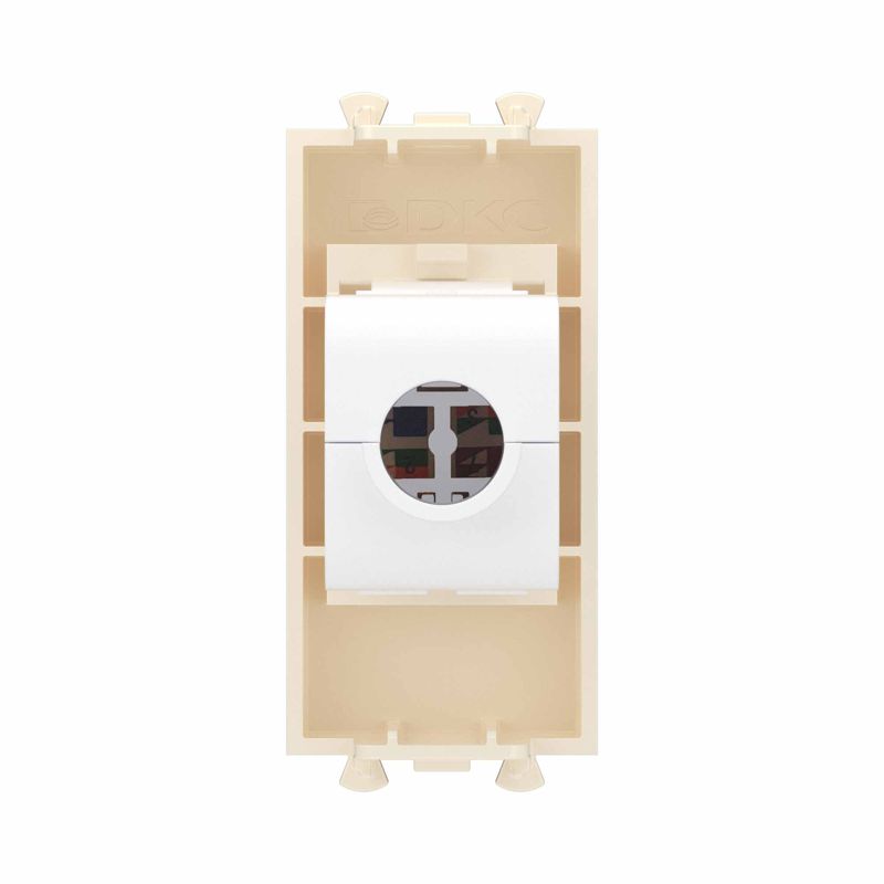  Розетка компьютерная 1мод. Avanti "Ванильная дымка" RJ45 кат.6A без шторок модульная механизм DKC 4405671 фото в каталоге от BTSprom.by
