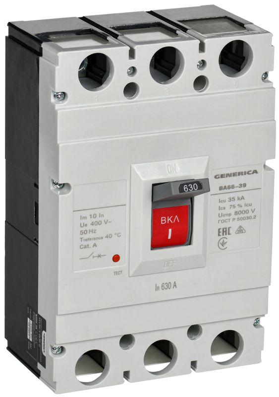 выключатель автоматический 3п 630а 35ка ва66-39 generica sav50-3-0630-g от BTSprom.by