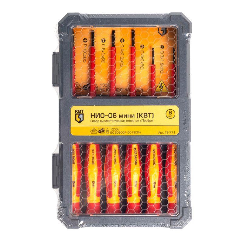  Набор диэлектрических отверток "Профи" НИО-06 мини КВТ 79771 фото в каталоге от BTSprom.by