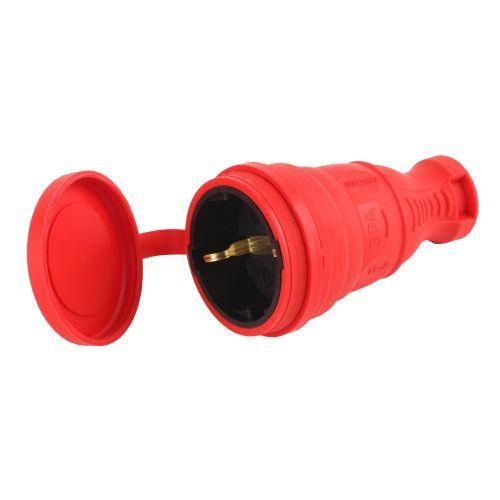 разъем каучуковый r8-red-ip44 с/з прямой 16а ip44 красн. эра б0044548 от BTSprom.by
