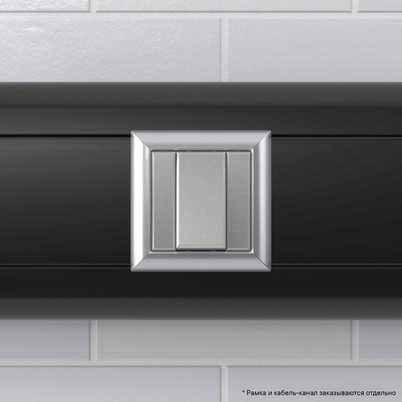  Переключатель модульный 1-кл. 1мод. Avanti "Закаленная сталь" 16А сер. DKC 4404111 фото в каталоге от BTSprom.by