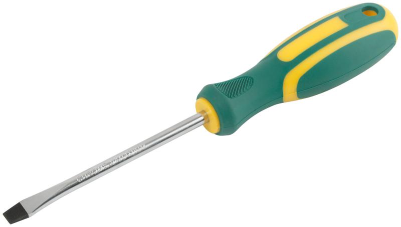  Отвертка "Контур" CrV сталь прорезиненная ручка 6х100мм SL FIT 55204 фото в каталоге от BTSprom.by