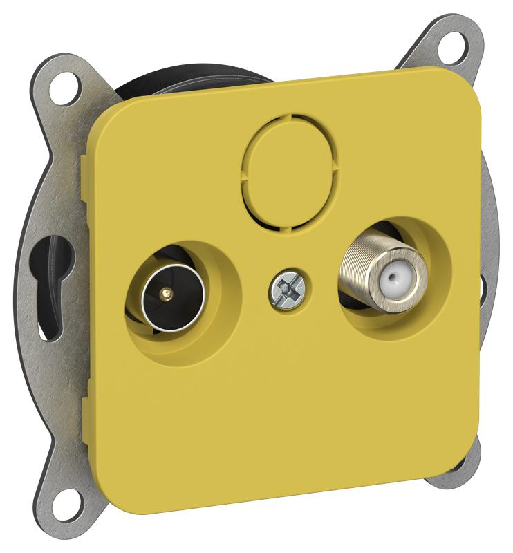 розетка оконечная tv/sat 2-м сп flite ртвс-2-1-1-флжк экранир. механизм желт. карри iek fi-af23-o-k44 от BTSprom.by