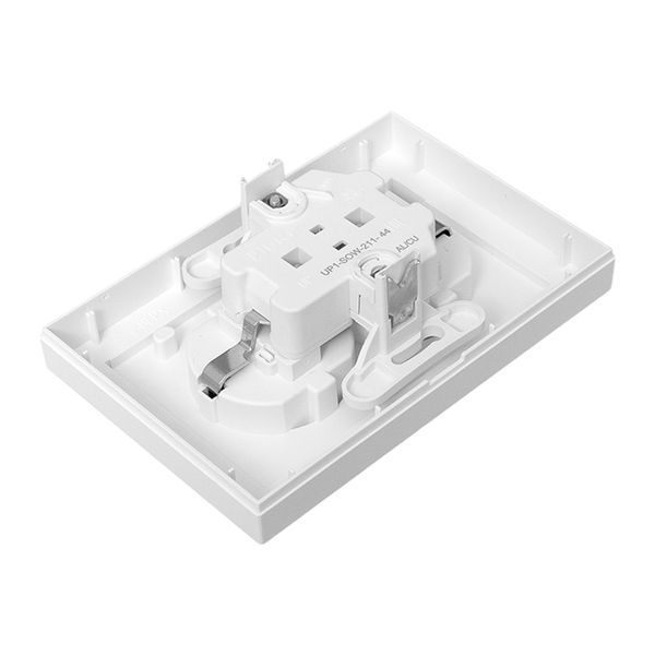  Розетка 2-м СП Эпика 16А IP44 с заземл. защ. шторки с рамкой с крышками механизм бел. EKF UP1-SOW-211-44 фото в каталоге от BTSprom.by