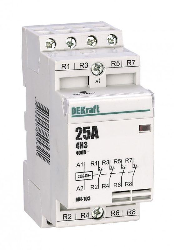 контактор модульный мк-103 4нз 16а 230в dekraft 18056dek от BTSprom.by