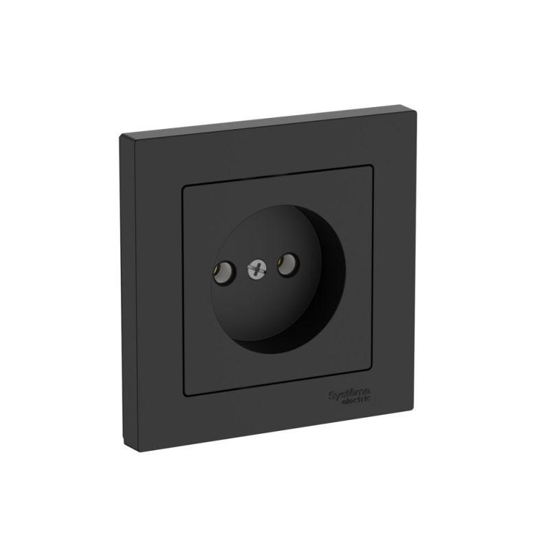 розетка atlasdesign 16а без заземл. быстрозажим. клем. в сборе карбон se atn001040s от BTSprom.by