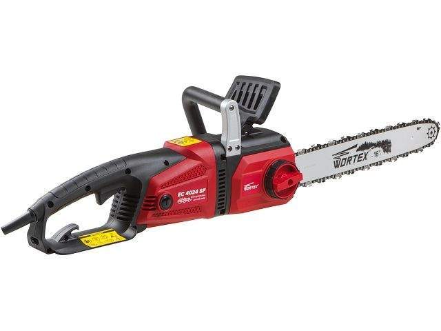 пила цепная электрическая wortex ec 4024 sf шина 40 см (16"), 3/8" lp, 1.3 мм 2400 вт (бескл. натяж. цепи, пл. пуск, тормоз выбега цепи) ec4024sf0011 от BTSprom.by