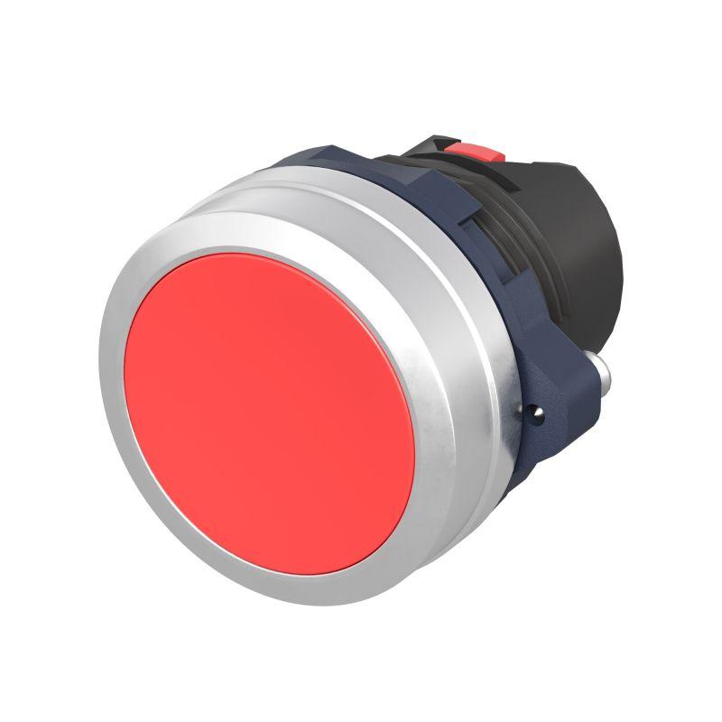 головка кнопки плоская без фиксации алюм. кольцо красн. dkc m22p-fmra от BTSprom.by