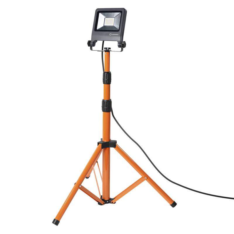 прожектор светодиодный worklight 30вт 2700лм 4000к нейтр. бел. на телескопической треноге сер. ledvance 4058075213937 от BTSprom.by