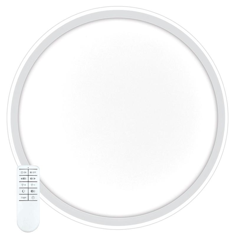 светильник светодиодный управляемый с пультом с батарейками 2хааа 100вт max. 7000лм 3000к-6500к ip20 бел. al5800 ring feron 41558 от BTSprom.by